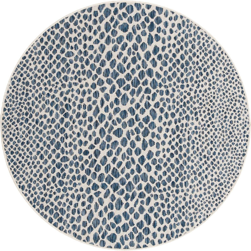 Tapis d'intérieur / extérieur Jill Zarin Cape Town, Rond 4 pi 1 po