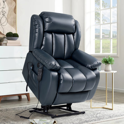 Saidee Faux Leather Dual Motor Power Lift Recliner with Heat and Massage