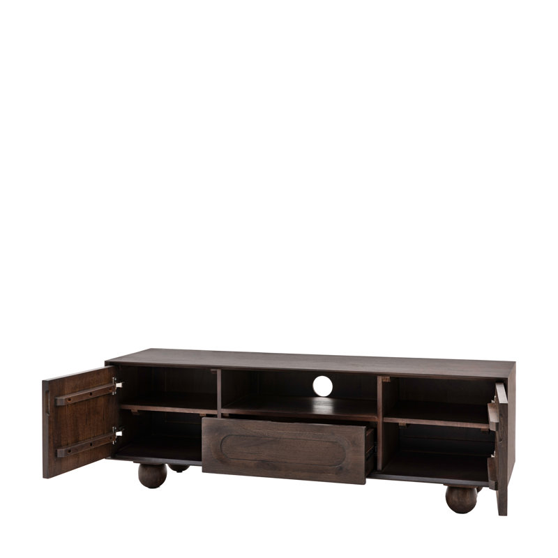 Solid Wood 45cm H Media Storage