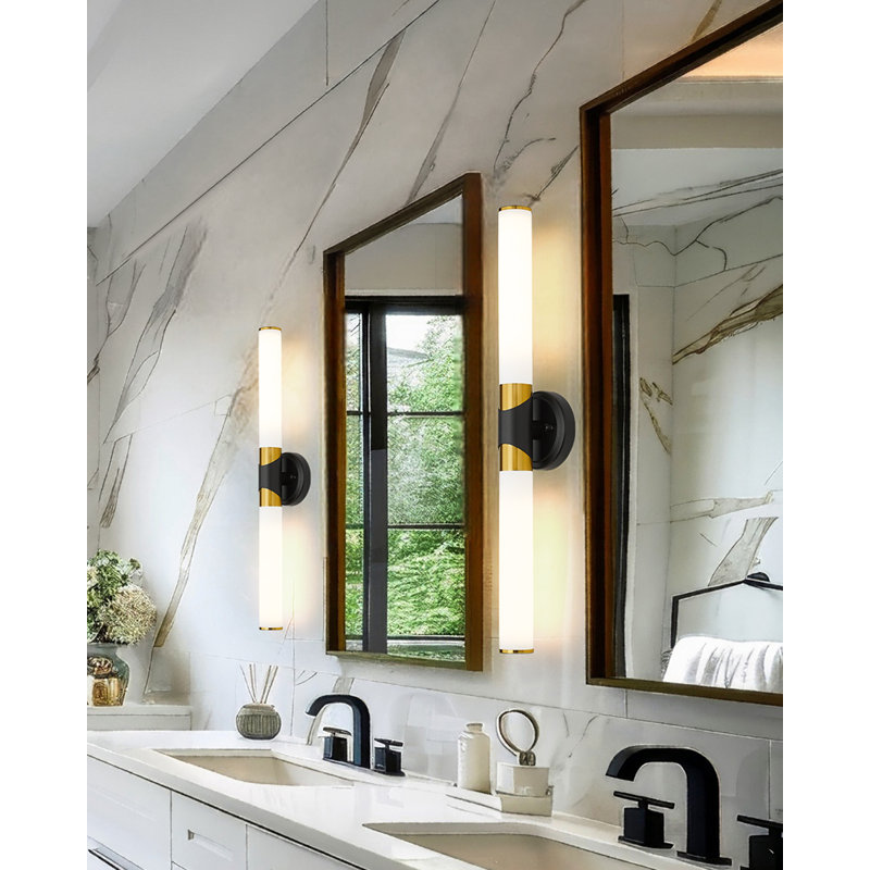 Ensemble de 2 appliques murales de salle de bain 2 lumières pour salle de bain à 2 lumières (ensemble de 2)