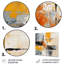 «Gray and Yellow Paint Elegance II», art mural abstrait en métal-1023600332