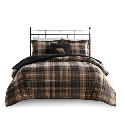 Reversible Plush Sherpa Down Alternative Comforter Set
