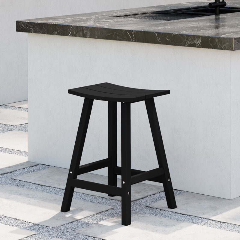 Tabouret de bar Laguna, Tabouret de comptoir (siège d’une hauteur de 24, Noir