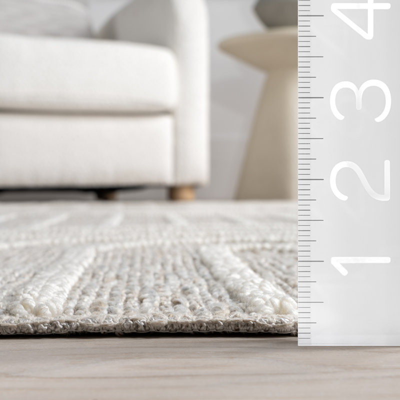 Jherika Modern Geometric Machine Washable Area Rug, Rectangle 5'3" x 7'7"
