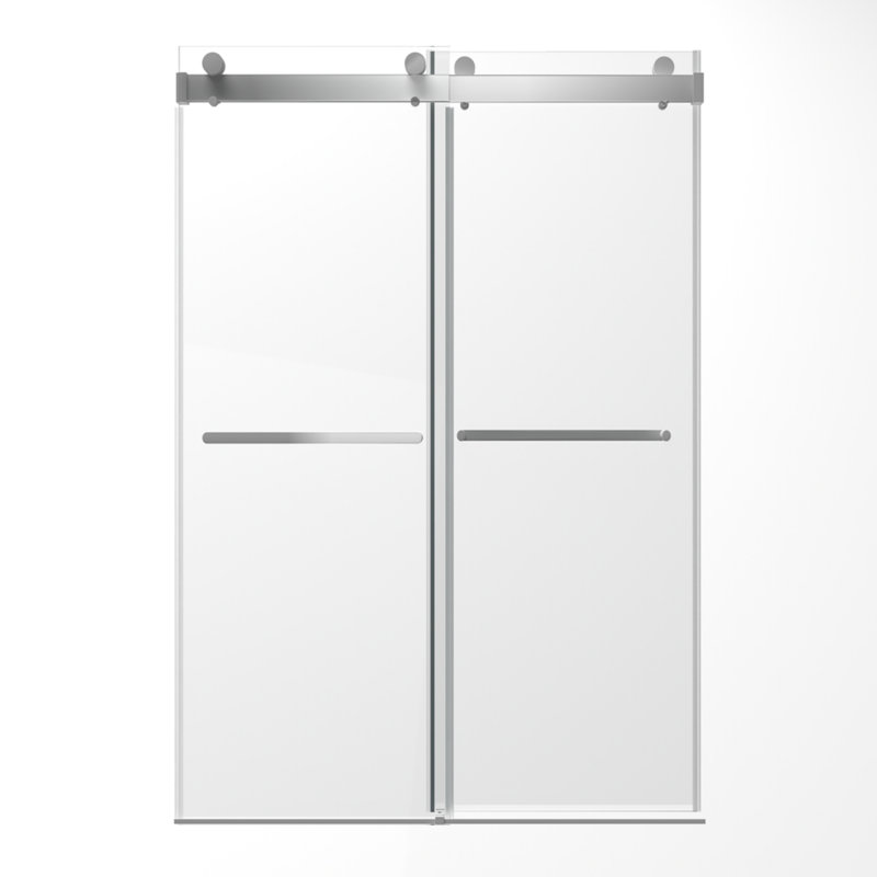 44 To 48 In. W X 76 In. H Double Sliding Frameless Soft-Close Shower Door, Premium 3/8 Inch (10Mm) Thick Tempered Glass And Easy-Cleaning Coating