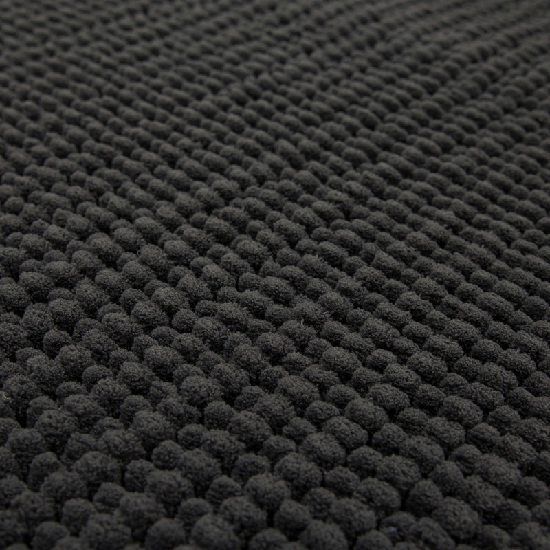 Tapis pour salle de bain Wagnon, L 17 po x L 24 po, Charbon de bois