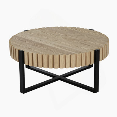 Table basse ronde, table basse cylindrique Handcraft