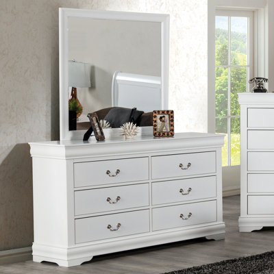 58" W Transitional Dresser, White