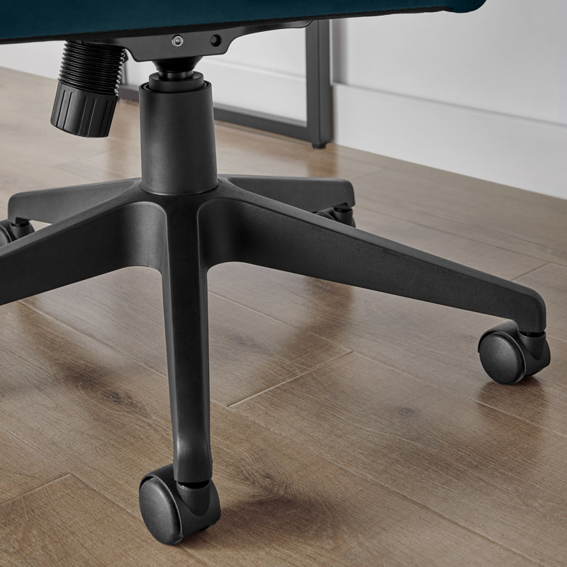 Alexas Luxury Velvet Office Chair - Ergonomic Adjustable Supporting Modern Design, Blue