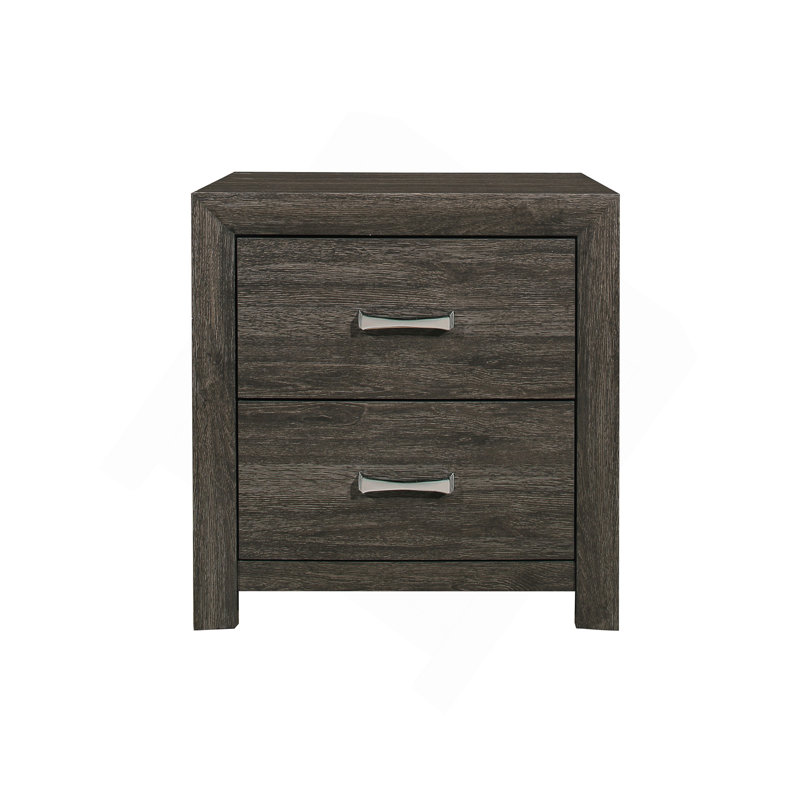 Table de chevet 1 pièce, Gris foncé