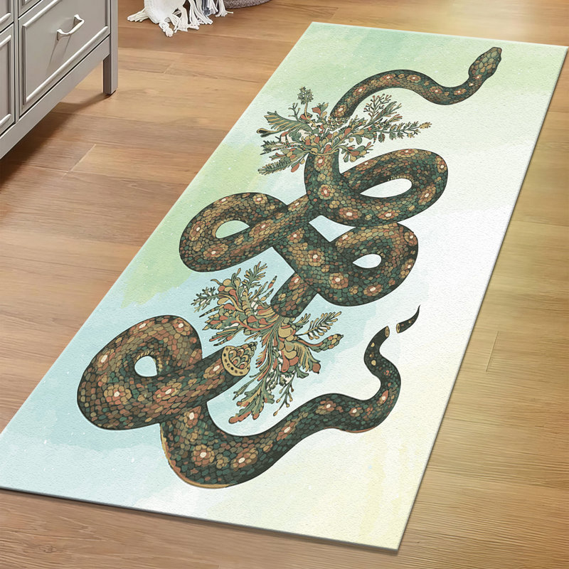 Charming Floral Design With Pile Soft Printed Rug Adding Elegance and Comfort to Your Living Room or Bedroom