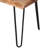 Bexton 20"W Industrial Modern Solid Wood Rectangular Hairpin Live Edge End Table
