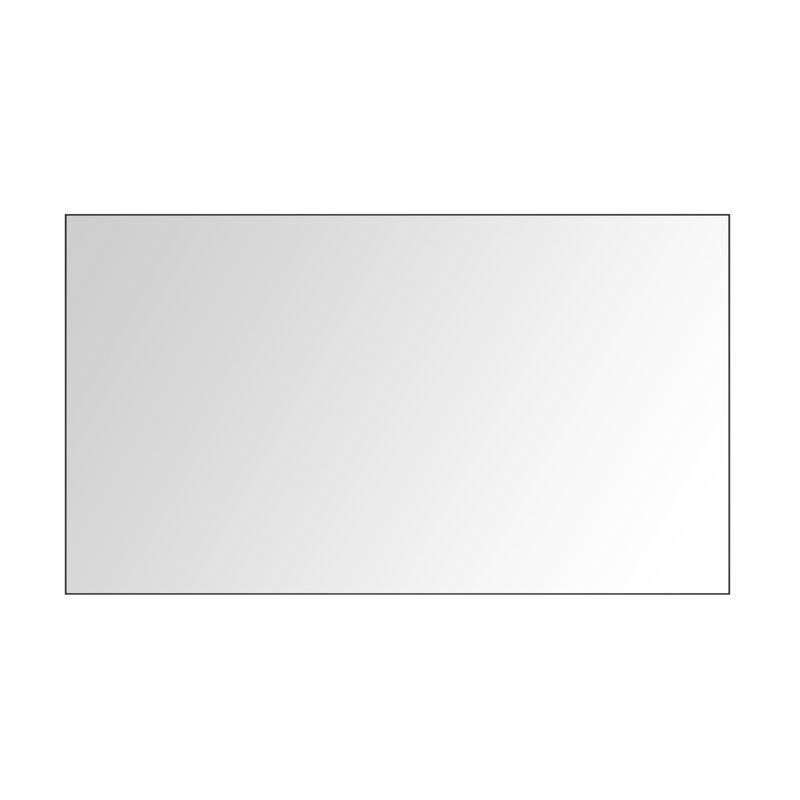 Miroir de salle de bain 72 po x 48 po avec cadre en aluminium, miroir mural rectangulaire, Matte Black, 48 po x 72 po