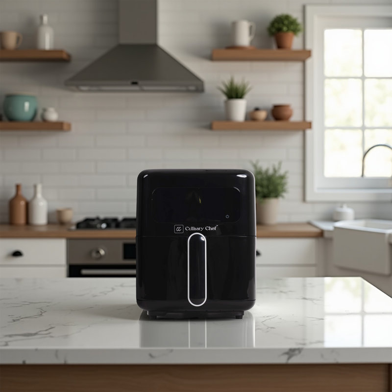 Culinary Chef 3.2-Quart Black Electric Air Fryer with Touch Panel