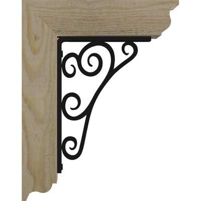 3 1/2"W x 13 1/2"D x 16"H Tristan Traditional Ironcrest Smooth Bracket, Douglas Fir (1 1/2"W x 5 1/2"D x 8"H Iron Bracket)