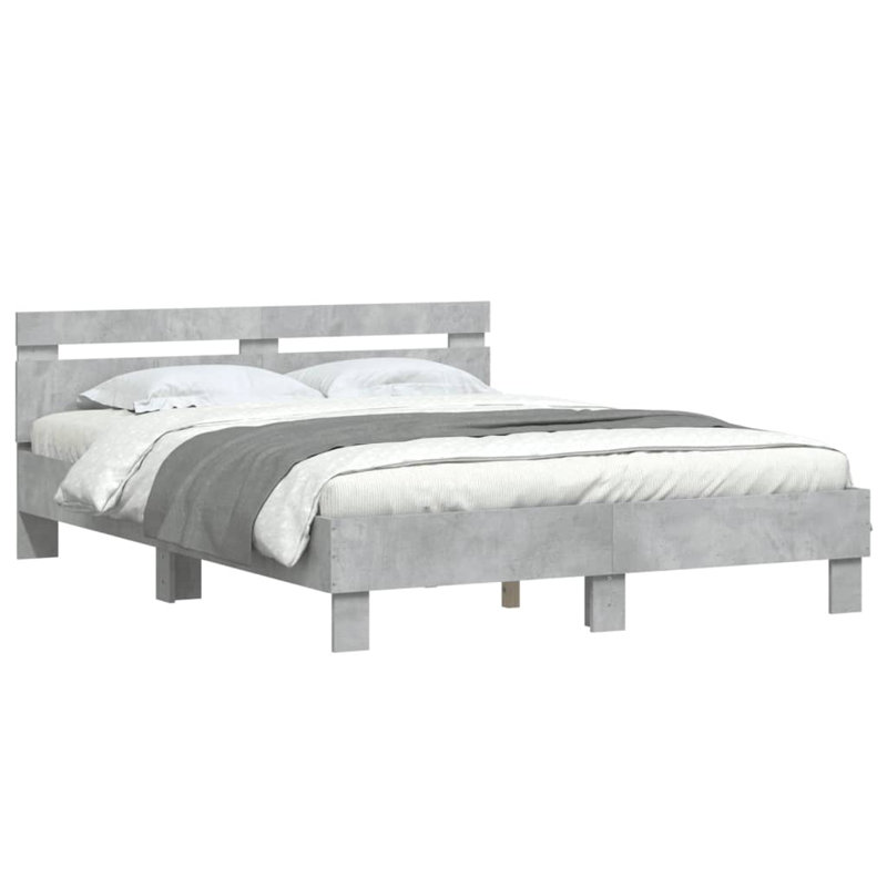 Ninabelle Bed, Concrete Grey, Double ( 140 x 200 cm)