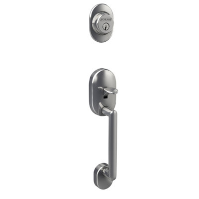 Schlage Remsen Exterior Single Cylinder Handleset, Exterior Side Only (Interior Portion Sold Separately)