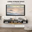 HOMCOM 140 cm Floating TV Stand Cabinet Wall Mounted Modern Charcoal Grey
