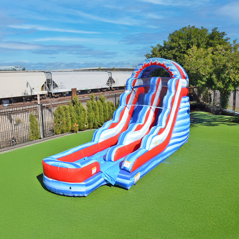 JumpOrange Flash 15 ft Mega Inflatable Water Slide (with Blower)