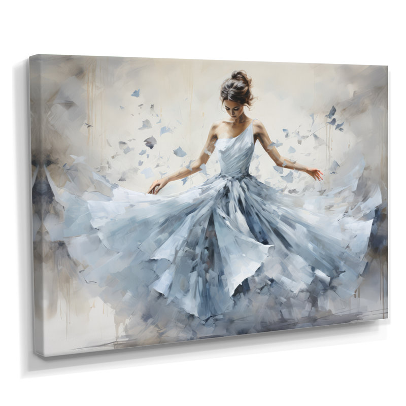 Blue Ballet Dance I - Ballet, impressions encadrées, H 16 po x l 32 po x P 1 po, Toile tendue