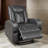 Demetrial Faux Leather Power Reclining Home Theater Seat with Cup Holder