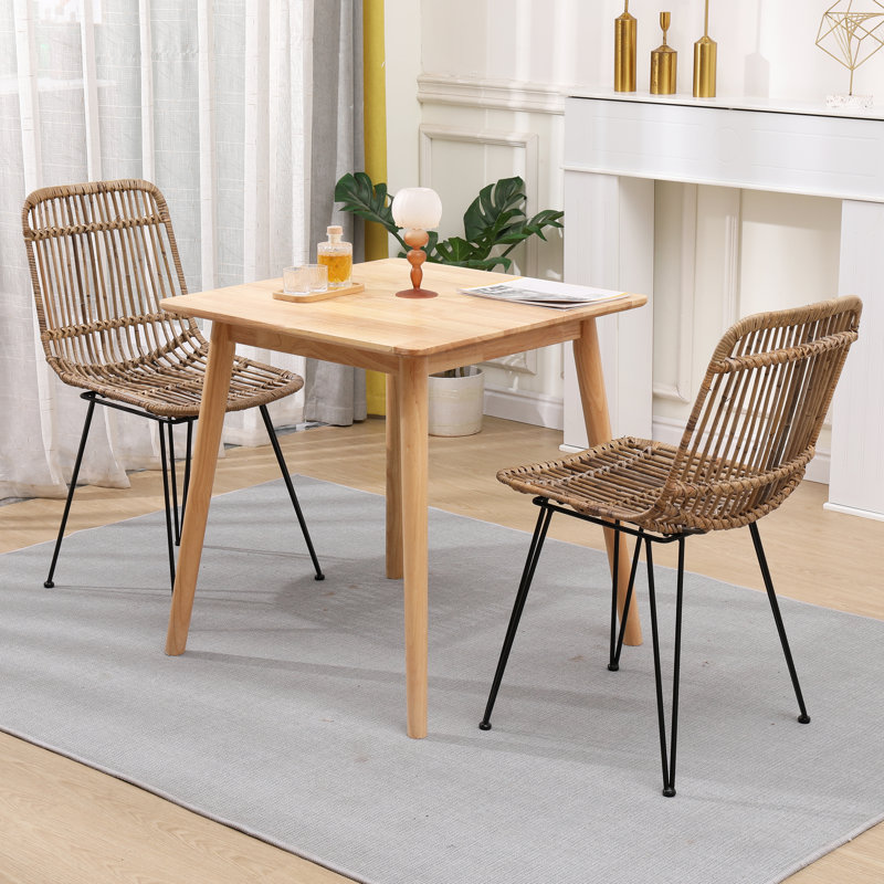 Ensemble de 2 chaises Soud en métal et rotin naturel