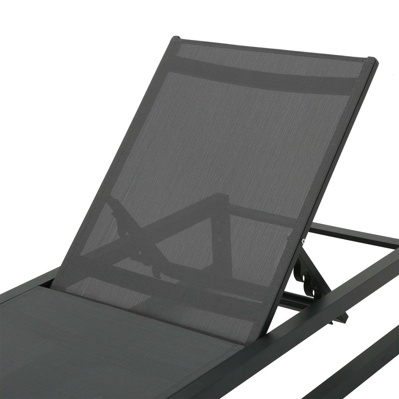 Venice Chaise Lounge (Set of 2), Black/Gray