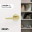 Levier de porte simple Halo de conception moderne dissimulée ne tournant pas (placard, garde-manger ou couloir) - Style minimaliste élégant en or champagne brossé-125873618