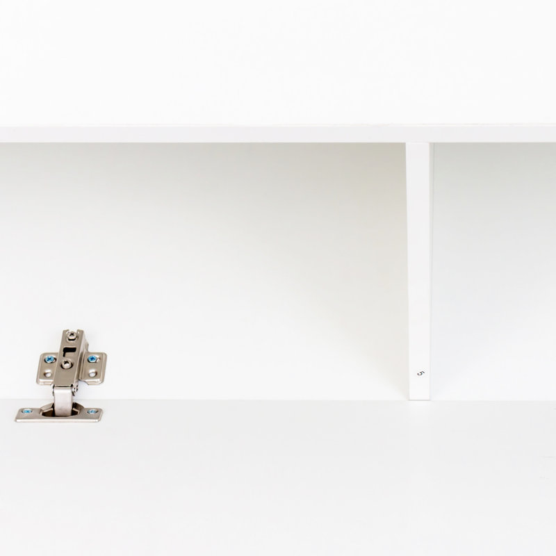 Console de télévision murale avec beaucoup de rangement - Blanc pour étagère de salon