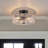 3 - Light Ribbied Glass Semi Flush Mount-1238998627-1238998638