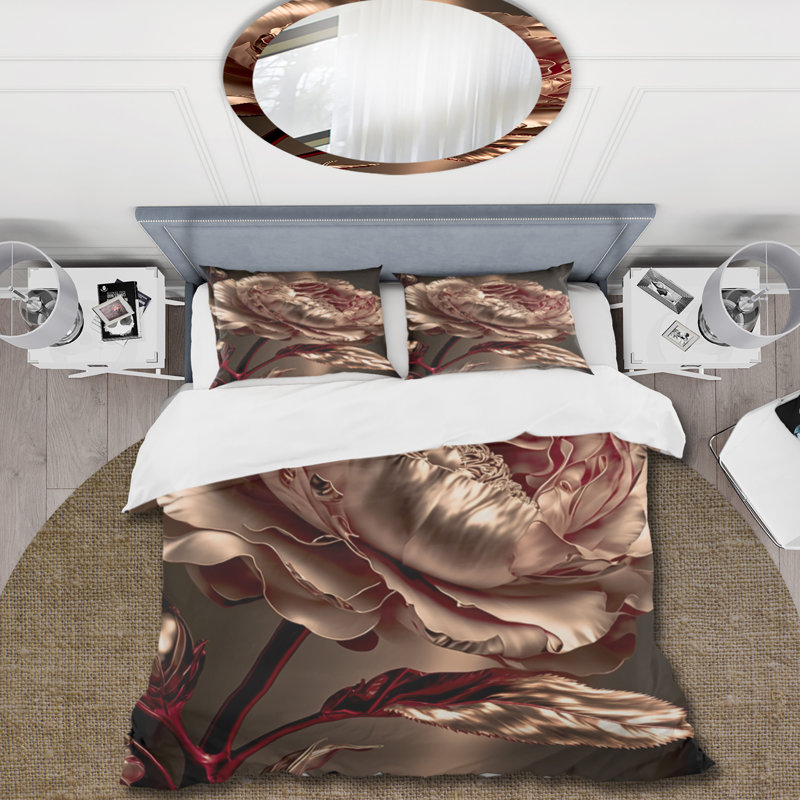 Ensemble de housse de couette en microfibre / polyester Gilded Rose Vintage Glam II