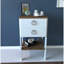 Table de chevet 2 tiroirs Shuler en blanc / noyer