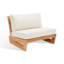 Chaise de patio en teck avec coussins Despina-1122589071