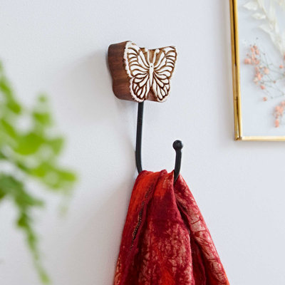 Carved Wooden Wall Hook