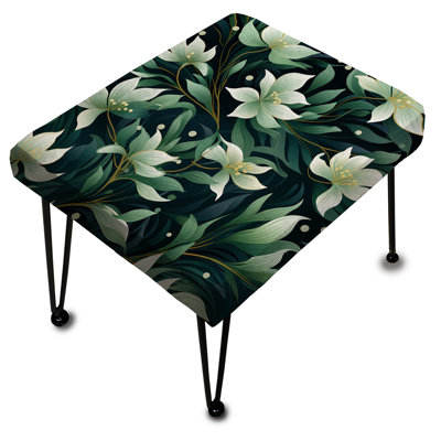 Repose-pieds vert floral floral Elegance