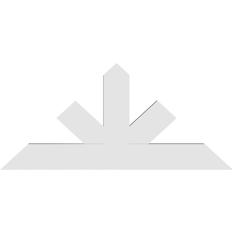 Support à pignon Saratoga, H 16,5 po x l 36 po (pas: 11/12), P 2 po x F 4 po, PVC