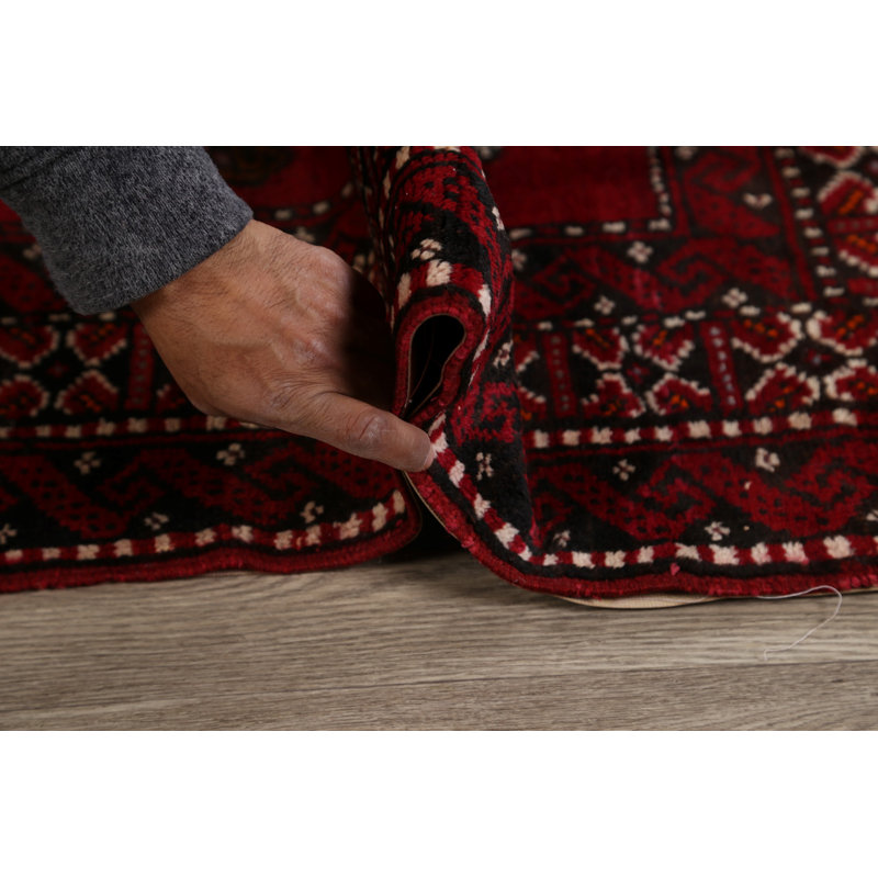 Tapis unique en laine noué à la main de style années 1960 de 5 pi x 9 pi 8 po Harvans