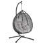 Élégante chaise longue suspendue Placid - base en fer robuste, tissage en PE, réglable pour la tranquillité et la relaxation-1044545050-1044545045