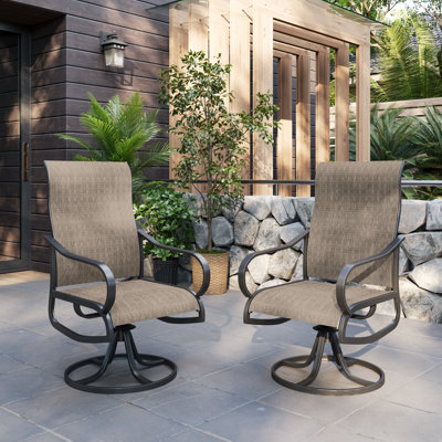 Julessa Swivel Patio Dining Armchair