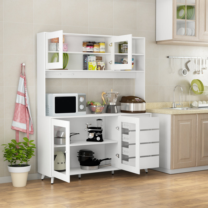 74.8'' Kitchen Pantry, White