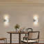 20cm Geometric White Gypsum Wall Lights（set of 2)