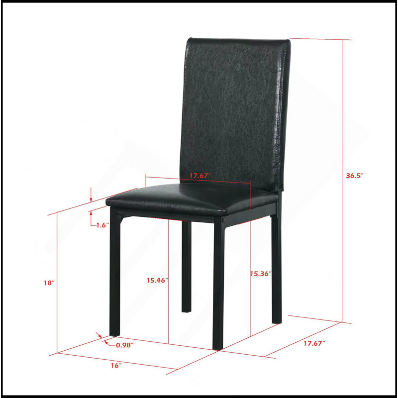 4-Piece Metal Frame Dining Seats