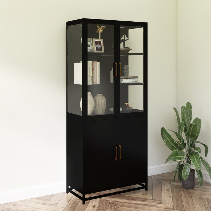 Vitrine de 76,75 po de hauteur, Noir