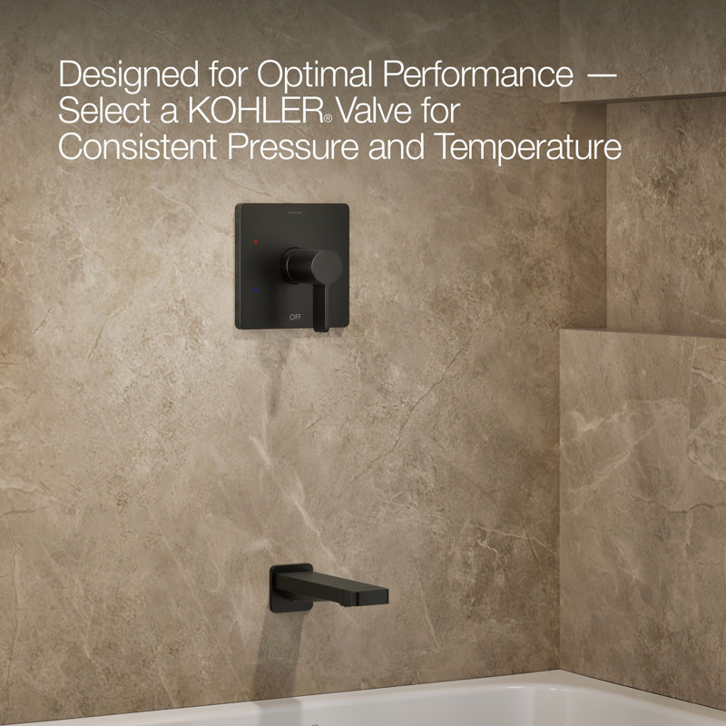 Parallel Rite-Temp Bath and Shower Trim, Matte Black