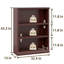 Bibliothèque à 2 niveaux 30 ", étagère de rangement pour bureau à domicile avec tablette réglable-495982573-495297641