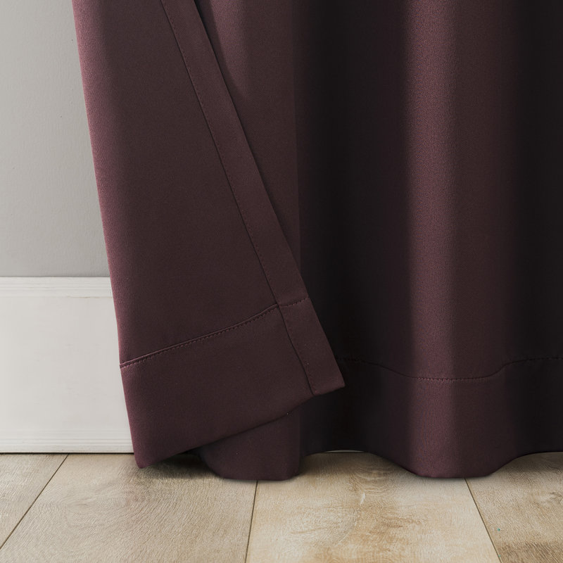 Oslo Theater Grade Extreme 100% Blackout Grommet Curtain Panel, Cocoa, 52" W x 54" L