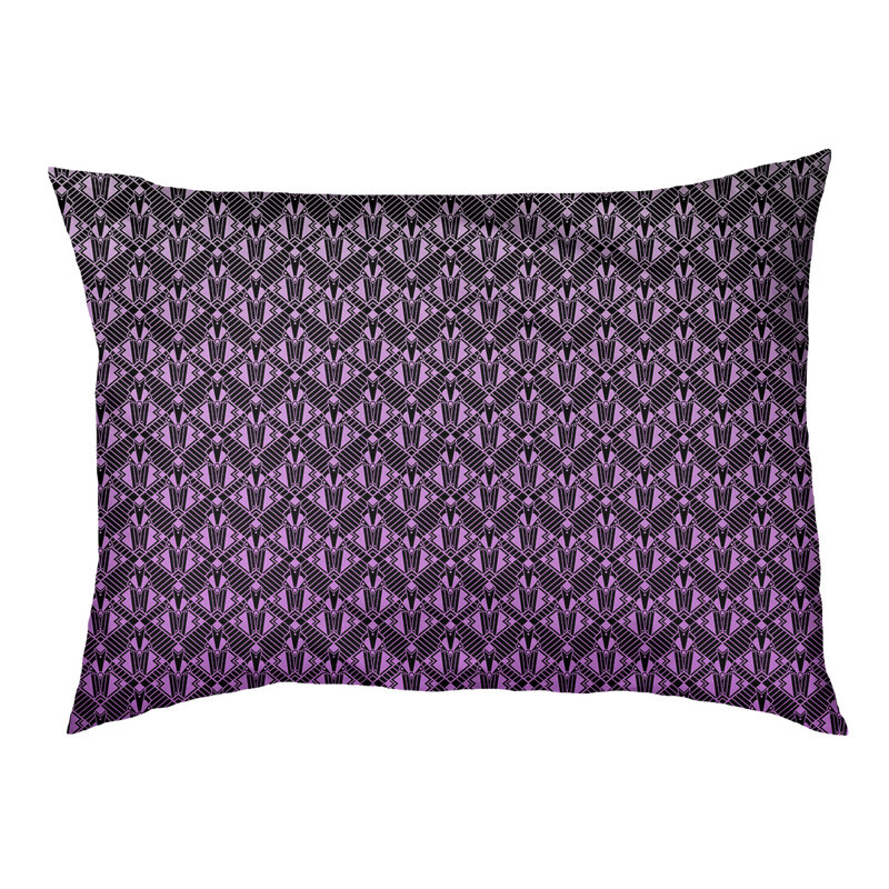 Coussin pour chien Byrge, Moyen (l 42,5 po x P 32,5 po x H 14 po), Mauve / noir
