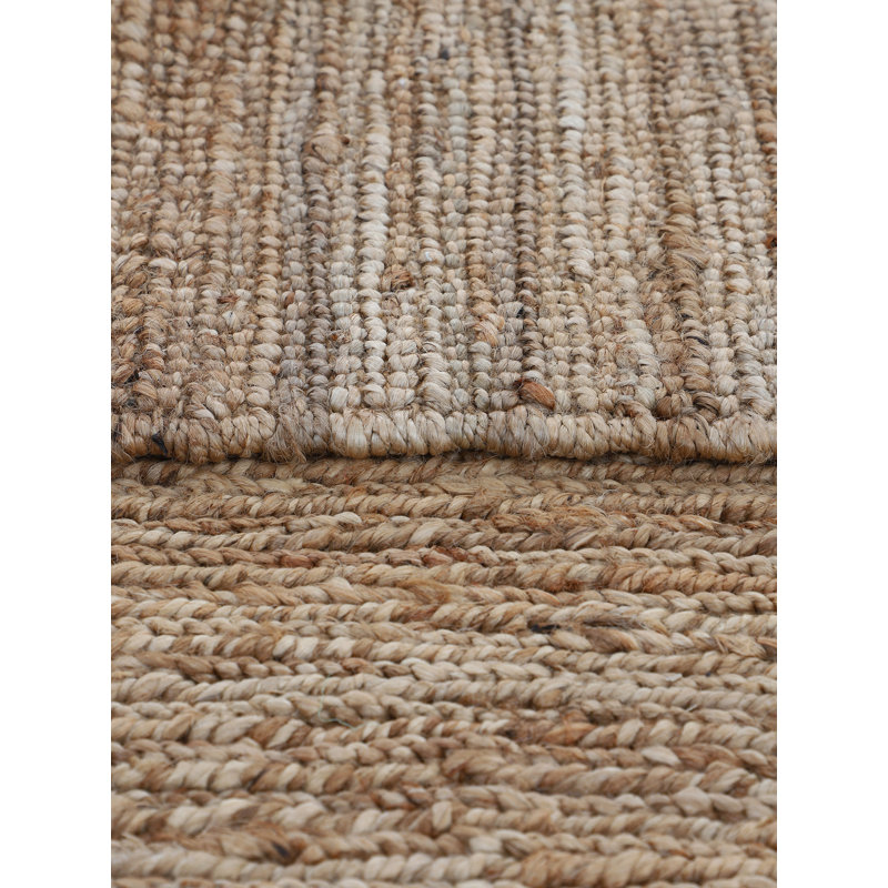 Nala Handwoven Nature Jute Beige Rug, Rectangle 80 x 150cm