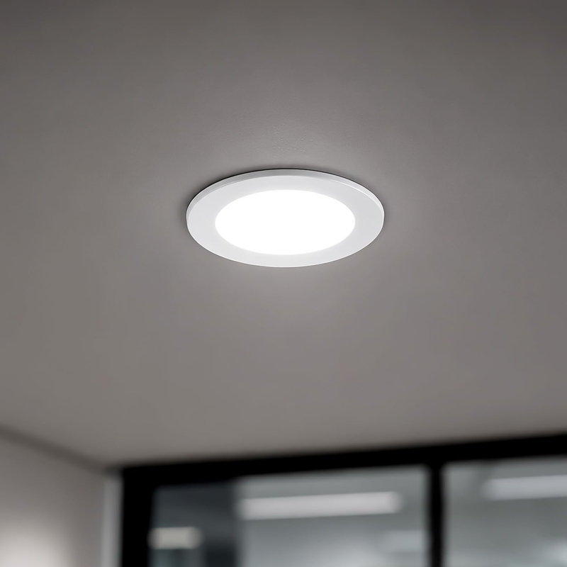 Recessed Ceiling Downlights Cool White 6400K Ultra Slim Flush Mount Panel Lights Adjustable Spot Lights for Home Kitchen Bedroom Bathroom  5 Pack