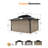 SeeHill Hardtop Gazebo, Outdoor Patio Gazebo, Aluminum Frame Patio Hardtop Gazebos with Netting and Curtain, Outdoor Patio Pergola with Double Steel Roofs for Deck, Lawns, Garden-113380075-113380076